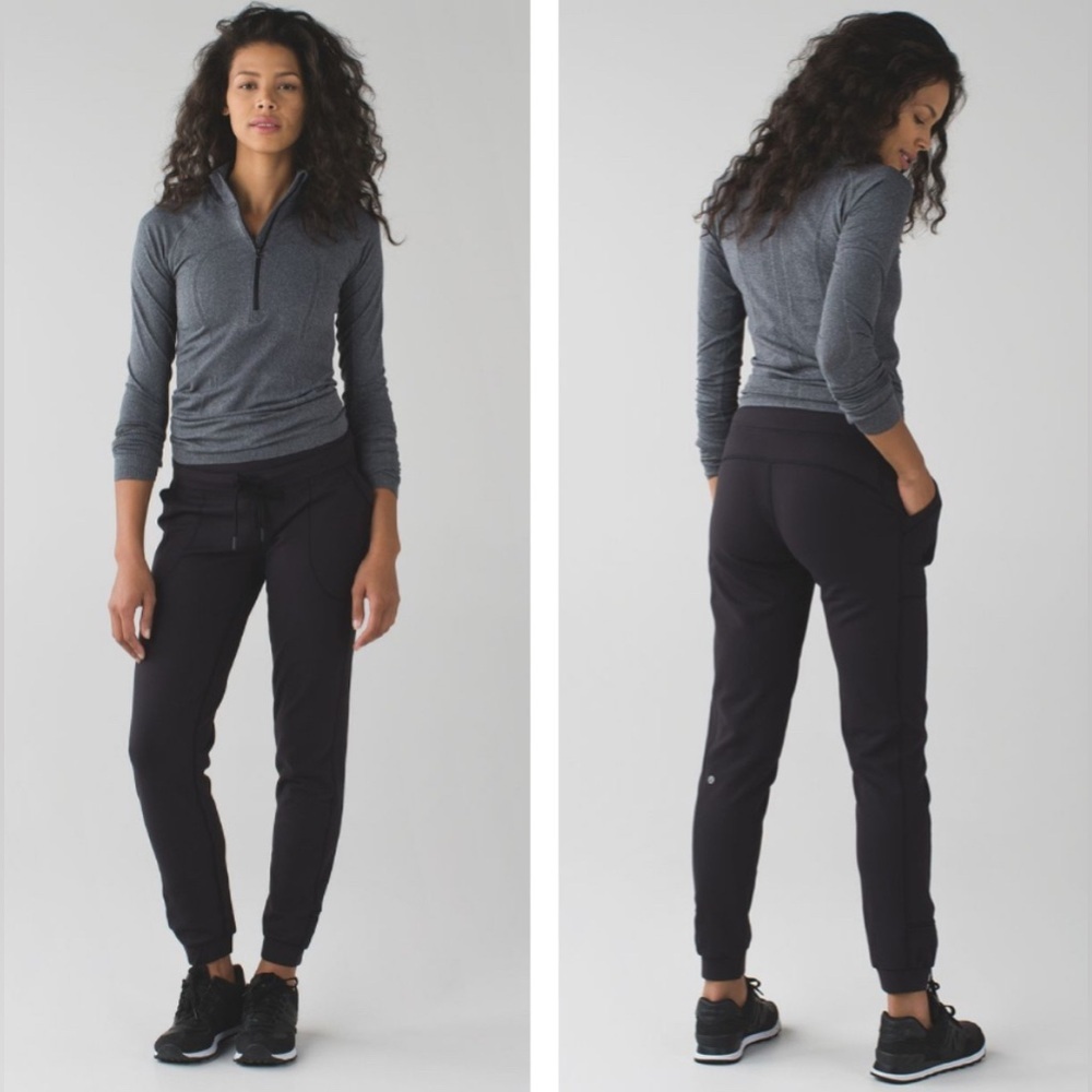 Lululemon Base Runner Pants Womens Black Size 6 Jogger Athletic Workout Gym Yoga
